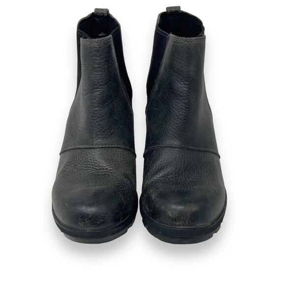 Sorel Joan Of Arc Leather Wedge Chelsea Ankle Boot In Quarry Women’s Size 9.5 - Picture 3 of 7